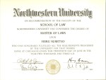 ijazah LLM Northwestern&nbsp;University0001